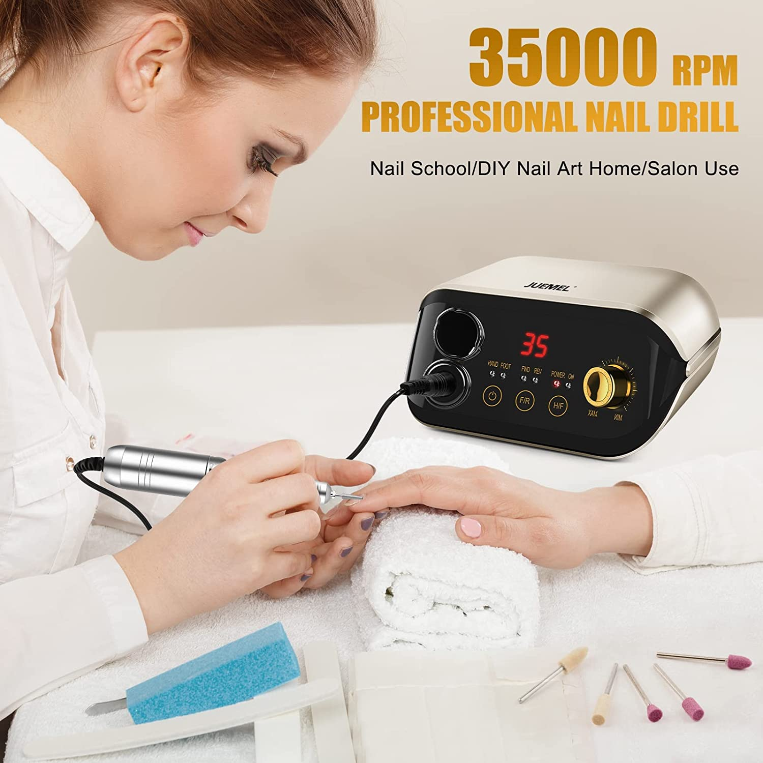 Scarlet Electric Nail Drill 30,000RPM powerful E-file for manicure